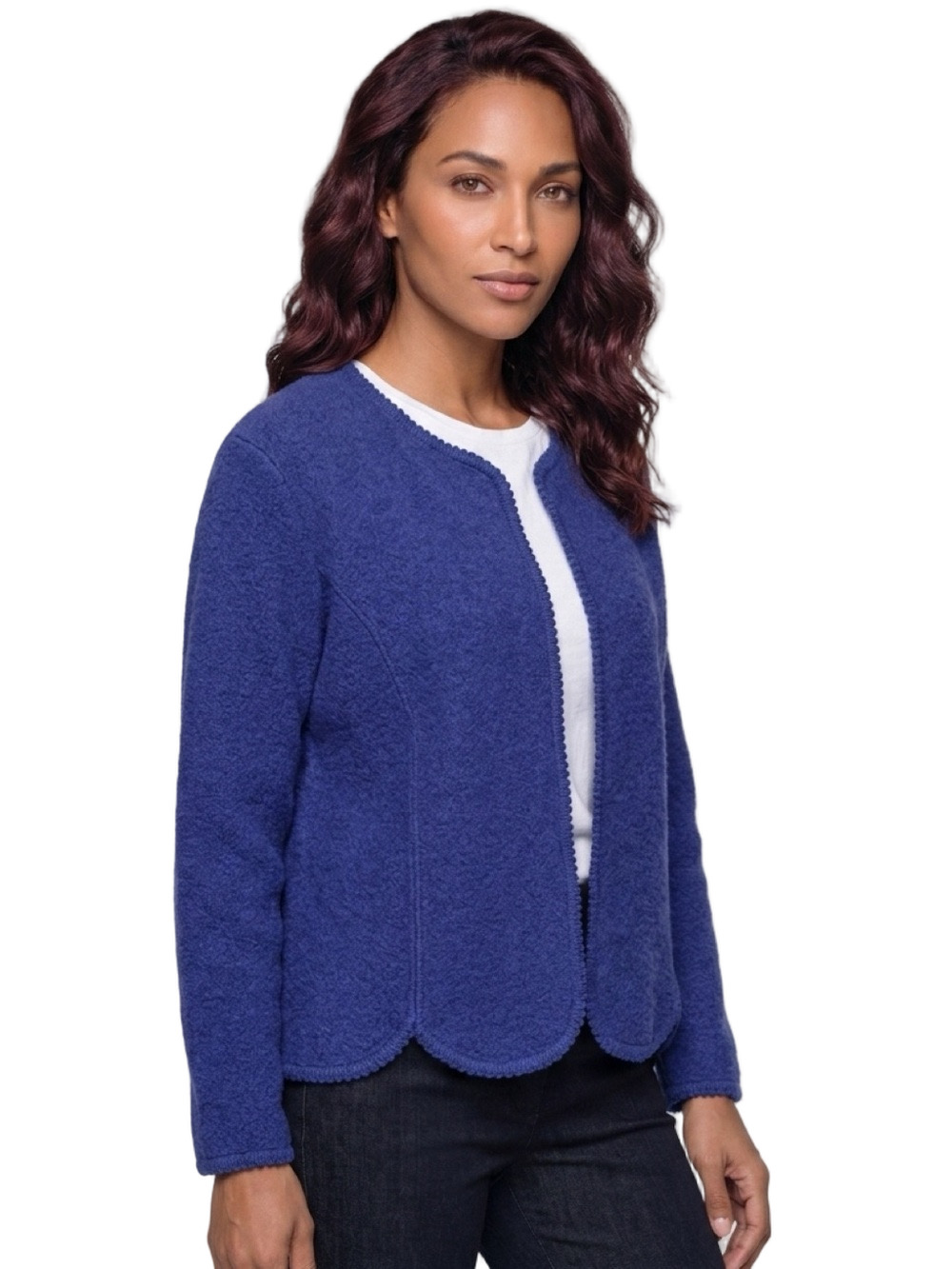 THE TOG SHOP Cardigan Vtg 100% Wool Button Up Periwinkle Blue Purple Women L - Picture 1 of 13